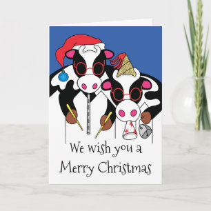 Carte de voeux "Joyeux Noël et Bonne Année Moo"