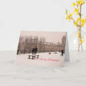 Carte de voeux Joyeux Noël plié (Fleur jaune)