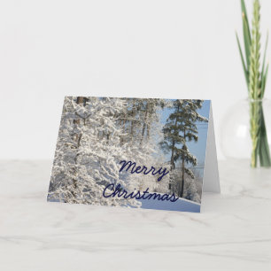 Carte de voeux Joyeux Noël - Scène de neige