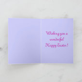 Carte de VŒUX JOYEUX PÂQUES (Intérieur)