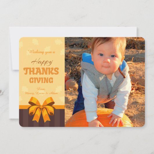 Carte de vœux Joyeux Thanksgiving (Devant)