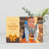 Carte de vœux Joyeux Thanksgiving (Debout devant)