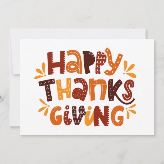 Carte de vœux Joyeux Thanksgiving (Devant)