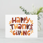 Carte de vœux Joyeux Thanksgiving (Debout devant)