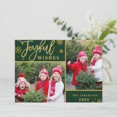 Carte de voeux Joyful Golden Frame 2 PHOTO Holiday (Debout devant)