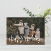 Carte de vœux Joyuses Fêtes QR Code 2 Photo manusc (Debout devant)
