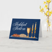 Carte de vœux juive Shabbat Shalom (Fleur jaune)