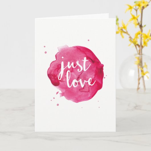 Carte de vœux juste amour (Fleur jaune)