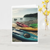 Carte de voeux "Kayaks on Put-in-Bay" (Fleur jaune)