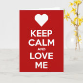 Carte de vœux « Keep Calm And Love Me » (Fleur jaune)