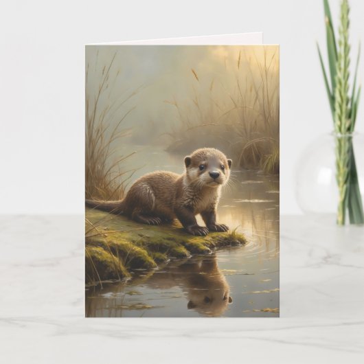 Carte de vœux Kin Otter First Light (Devant)