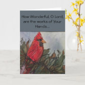 Carte de voeux King Cardinal (Fleur jaune)