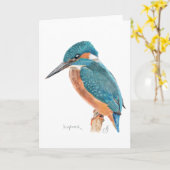 Carte de voeux Kingfisher (Fleur jaune)