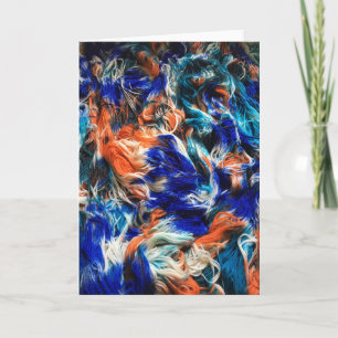 Carte de voeux Kingfisher Yarn à la main