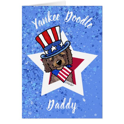 Carte de voeux KiniArt Patriotic Doodle (Devant)