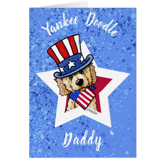 Carte de voeux KiniArt Patriotic Doodle (Devant)