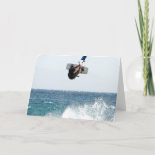 Carte de voeux Kiteboard Jump