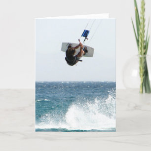 Carte de voeux Kiteboard Jump