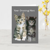 Carte de voeux Kittens (Fleur jaune)