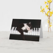 Carte de voeux Kitty (Fleur jaune)