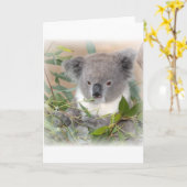 Carte de voeux Koala Bear (Fleur jaune)