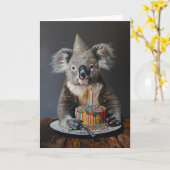 Carte de voeux Koala Birthday Bash (Fleur jaune)