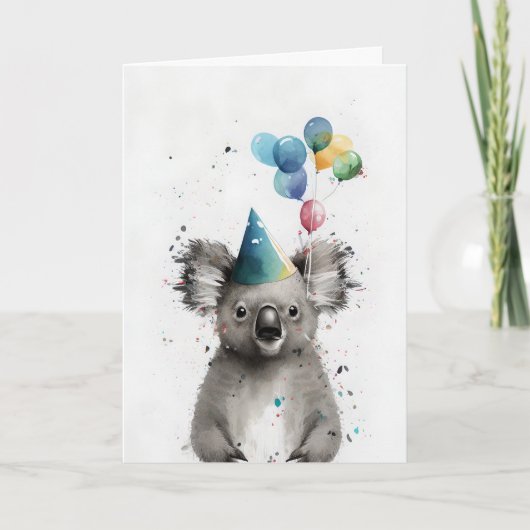 Carte de voeux Koala Party (Devant)