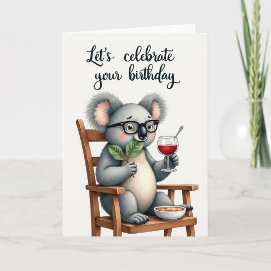 Carte de vœux Koala pour anniversaire (Devant)