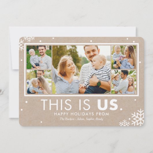 Carte de vœux Kraft pour les fêtes de This Is Us (Devant)