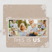 Carte de vœux Kraft pour les fêtes de This Is Us (Devant / Derrière)