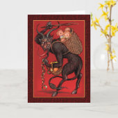 Carte de voeux Krampus (Fleur jaune)