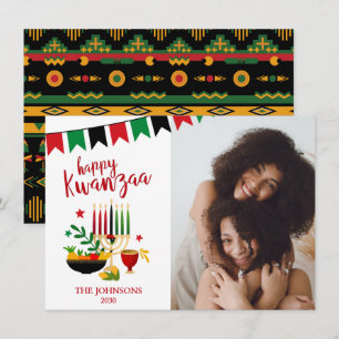 Carte de vœux Kwanzaa avec photo