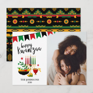 Carte de vœux Kwanzaa avec photo