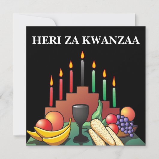 Carte de voeux Kwanzaa Blessing Flat (Devant)