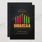 Carte de voeux Kwanzaa Candles (Devant / Derrière)