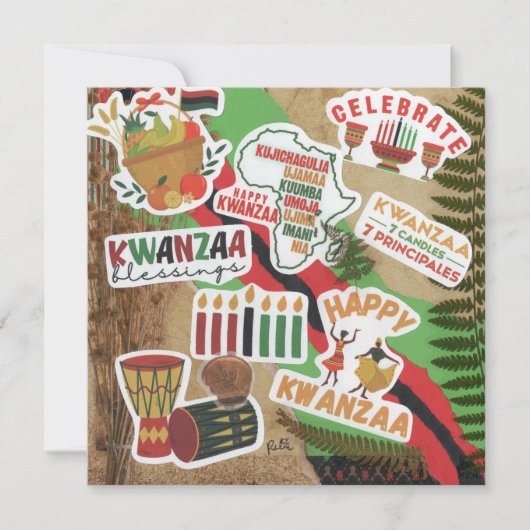 Carte de voeux Kwanzaa Flat (Devant)