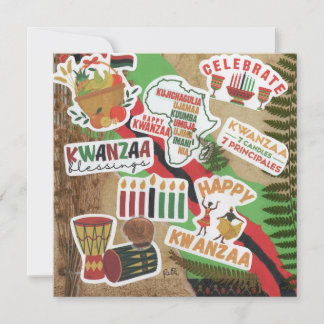 Carte de voeux Kwanzaa Flat