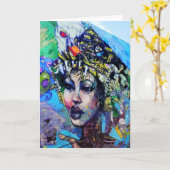 Carte de voeux LA Art (Fleur jaune)
