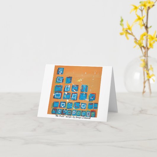 Carte de voeux "La Vérité" (Fleur jaune)