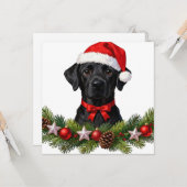 Carte de vœux Labrador (Devant/Arrière en situation)
