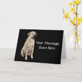 Carte de voeux Labrador Retriever (Fleur jaune)