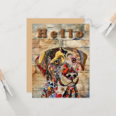 Carte de vœux Labrador Retriever en multimédia (Devant/Arrière en situation)