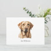 Carte de vœux Labrador Retriever jaune (Debout devant)