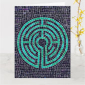 CARTE DE VOEUX LABYRINTHE III (Fleur jaune)