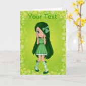 Carte de voeux Lady Lime (Fleur jaune)