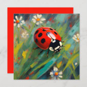 Carte de voeux Ladybird Ladybug (Devant / Derrière)