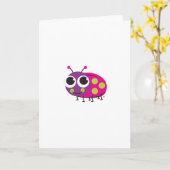 Carte de voeux Ladybug (Fleur jaune)