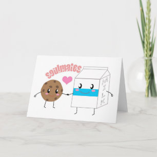 Carte de voeux Lait et Cookie (horizontale)