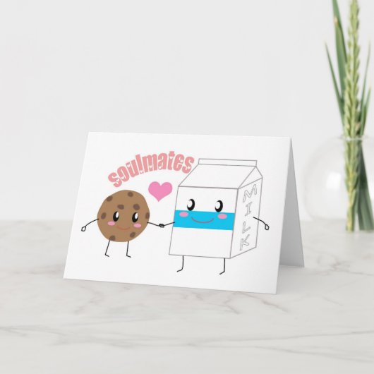 Carte de voeux Lait et Cookie (horizontale) (Devant)
