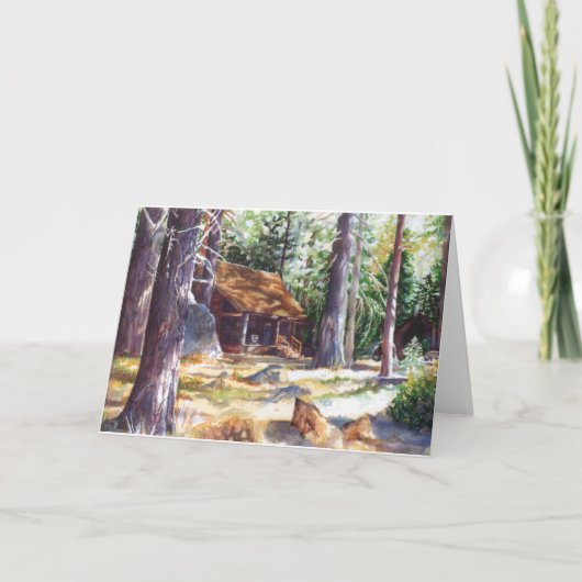 Carte de voeux Lake Tahoe Cabine 7" X 5" (Devant)